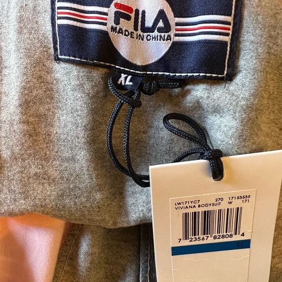 Fila Viviana Bodysuit. Gray, Pink and Black. NWT - Picture 3 of 5